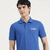 Men Regular Fit Polo Neck Solid Outline Branded T-Shirt