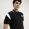 Men Regular Fit Polo Neck Solid Italy Flag Branding T-Shirt