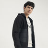 Men Regular Fit Hooded Neck Textured Pocket Details Velour Sweatshirt