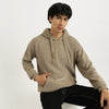 Men Boxy Fit Hooded Neck Embroidered Sweatshirt