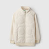 Girls Regular Fit Mock Neck Quilted Polar Fleece Jacket