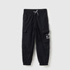 Boys Solid Jogger Fit Multi Pocket Cargo With Arrow Print