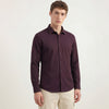 Men Regular Fit Semi-Cutaway Micro Dobby Dress Shirt