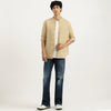 Men Regular Fit Band Collar Solid Shirt