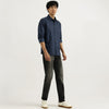 Men Regular Fit Spread Collar Jacquard Floral Shirt