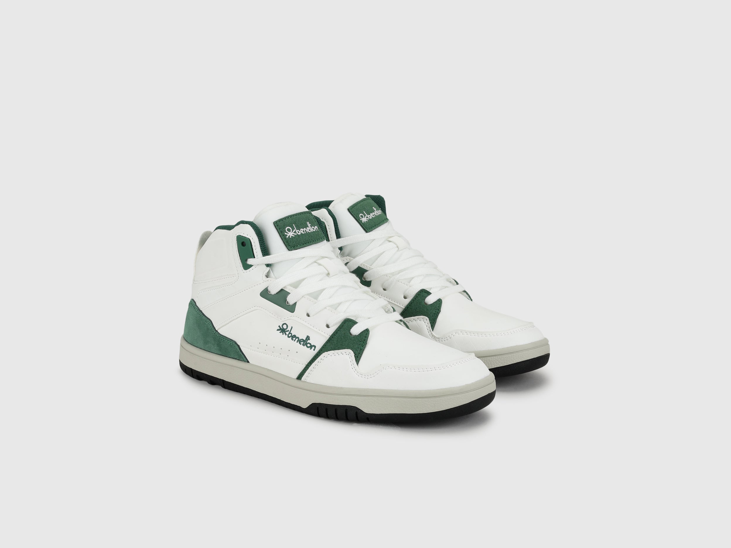Colorblock Lace-Up High Top Sneakers