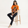 Women Regular Round Neck Graphic Print T-Shirt