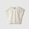 Girls Regular Fit Round Neck Solid Cropped Top