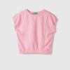 Girls Regular Round Neck Solid Top