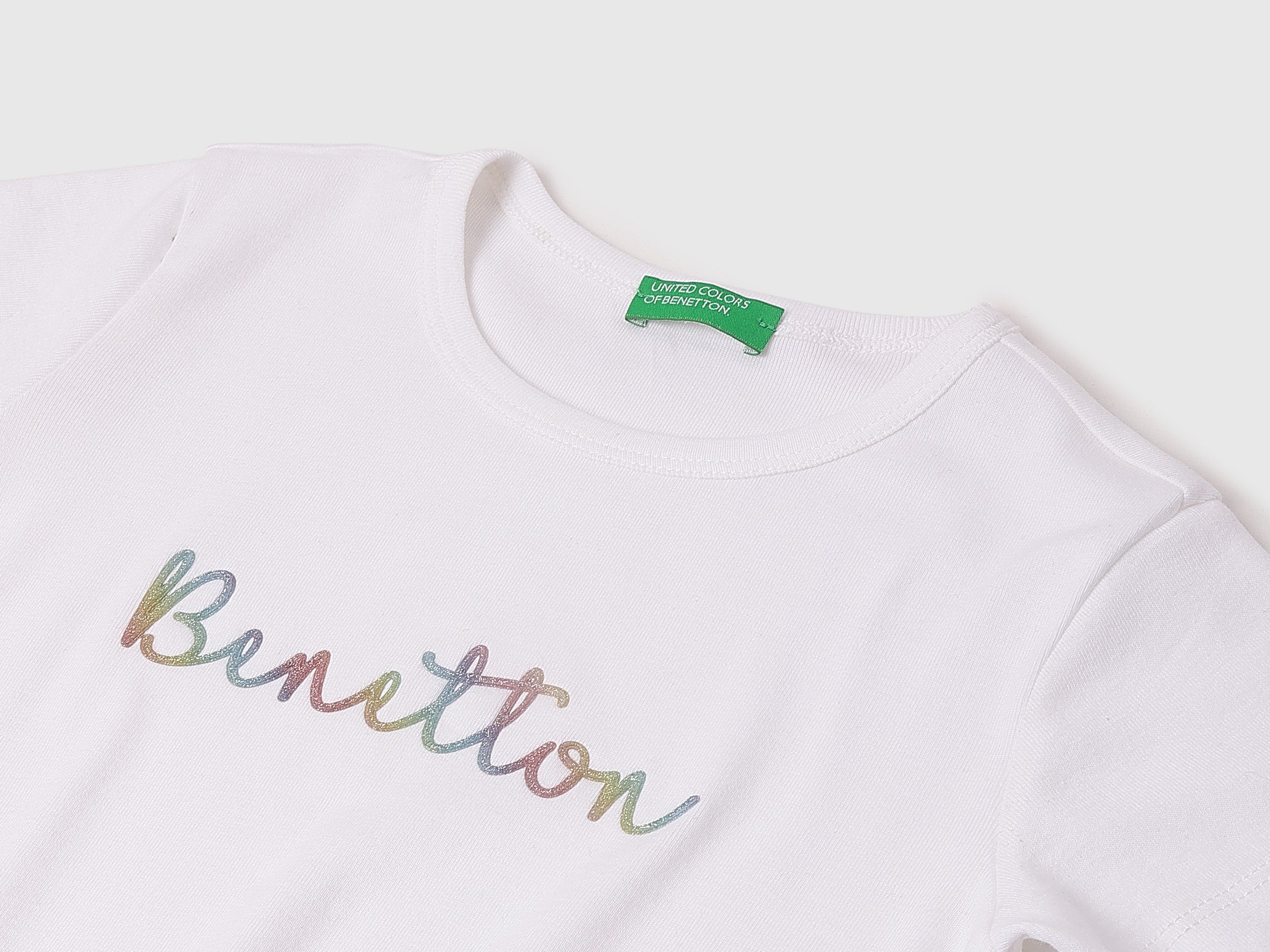 United Colors Of Benetton T-shirt 3I1XC109W Verde Regular Fit United Colors Of Benetton T-shirt 3I1XC109W Verde Regular Fit