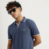 Men Regular Johny Collar Solid T-Shirt