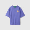 Girls Oversized Round Neck Typography T-Shirt