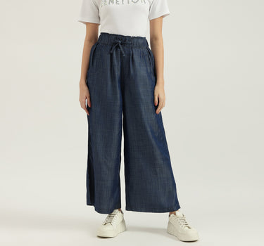 Solid Wide Leg Pants