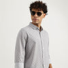 Men Regular Semi-Cutaway Geometric Print Shirt