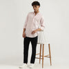 Men Slim Spread Collar Solid Shirt
