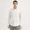 Men Slim Fit Spread Collar Solid Shirt
