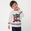 Regular Fit Crew Neck Graphic Print Sweater