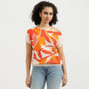 Round Neck Floral Print Iconic Top