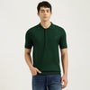 Regular Fit Polo Neck Solid Button Placket T-Shirt