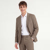 Regular Fit Notched Lapel Collar Solid Single Breasted Blazer