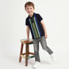 Regular Fit Polo Neck Striped T-Shirt