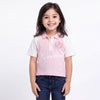 Cropped Fit Polo Neck Embroidered T-Shirt
