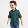 Regular Fit Spread Collar Typography Shirt