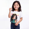 Cropped Fit Crew Neck Graphic Print T-Shirt