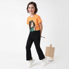 Cropped Fit Crew Neck Graphic Print T-Shirt