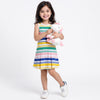 Regular Fit Round Neck Striped Dress