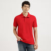 Regular Fit Polo Neck Solid Basic Pique T-Shirt