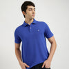 Relaxed Fit Polo Neck Solid Applique Logo Pique T-Shirt
