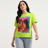 Round Neck Girl Print T-Shirt
