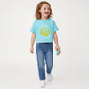 Cropped Round Neck Embroidered T-Shirt