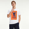 Relaxed Fit Round Neck Graphic Print Football Juego Jersey Tee