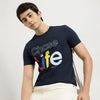 Regular Fit Crew Neck Typography Chase Life Jersey T-Shirt
