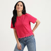 Round Neck Solid Hem Branding T-Shirt
