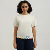 Round Neck Solid Hem Multicolor Branding T-Shirt