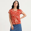 Round Neck Abstract T-Shirt