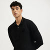 Regular Fit Polo Neck Solid T-Shirt