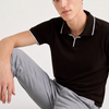 Regular Fit Johny Collar Solid T-Shirt