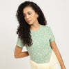 Regular Fit Round Neck Ditsy Floral T-Shirt
