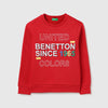 Regular Fit Round Neck Typographic Print Sweatshirt