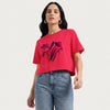Round Neck Ombre Floral Plutch T-Shirt