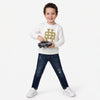 Regular Fit Round Neck Self Design Crest Towel Sweatshirt