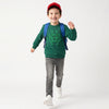 Regular Fit Round Neck Self Design Crest Towel Sweatshirt