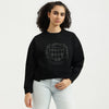 Round Neck Printed Emblem Sweatshirt