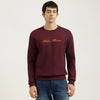 Regular Fit Crew Neck Printed Route Fleece Sweatshirt