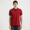 Relaxed Fit Polo Neck Solid Triblend Gold Tipping Pique T-Shirt