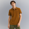 Relaxed Fit Solid Triblend Gold Tipping Pique Polo T-shirt